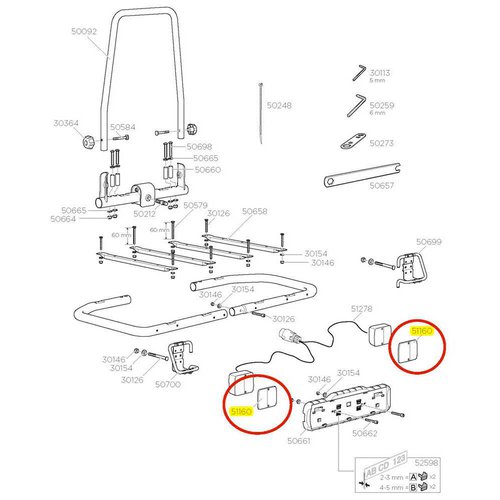 Thule Lamp Lens 7 Pin Lr 51160 Easybaserideon Schwarz