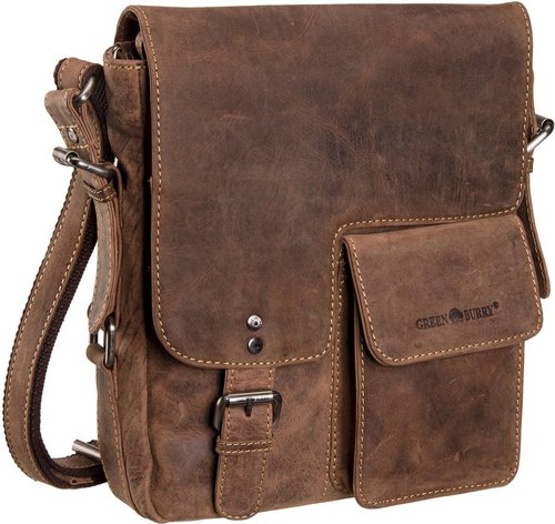 Greenburry Vintage Revival Messenger 1912  in Braun (6.7 Liter), Umhängetasche