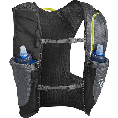 CamelBak Nano Vest  with 2 x 1L Quick Stow Flask  - Graphite-Sulphure Spring}  - Medium}