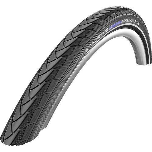 Schwalbe Marathon Reifen Fahrradreifen (20 Zoll, SmartGuard) - Schwarz - Reflektierend}  - Wire Bead