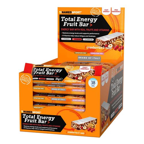 Named Sport Total Energy Fruit 35g 25 Units Cranberry Energy Bars Box Mehrfarbig