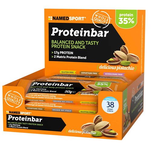 Named Sport Protein 50g 12 Units Delicious Pistachio Energy Bars Box Mehrfarbig