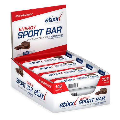 Etixx Sport 12 Units Chocolate Energy Bars Box Mehrfarbig