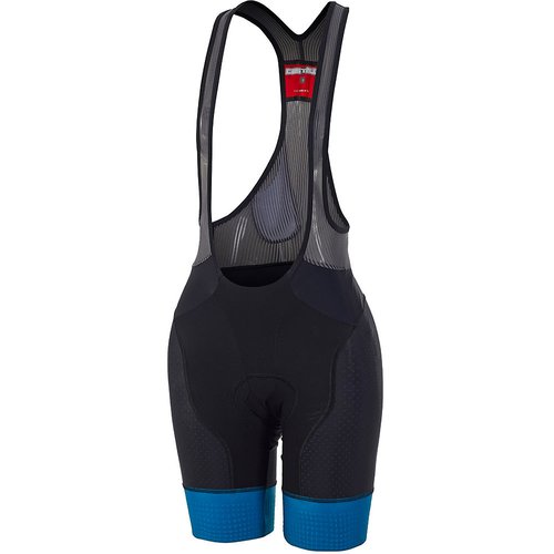 Castelli Women's Free Aero 4 Bib Short (Ltd Ed) - Black-Marine Blue}  - XS}