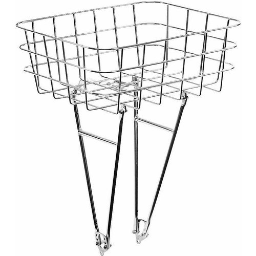 Pelago Rasket Front Rack Basket - Poliert Silber