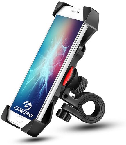 Grefay Fahrrad Handyhalterung Universal Motorrad Handy Halterung für  3,5-6,5 Zoll Smartphone mit 360