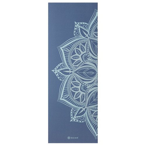 Gaiam 5 mm Classic Printed Yoga Mat Gr 61 x 173 x 0,5 cm blau/grau