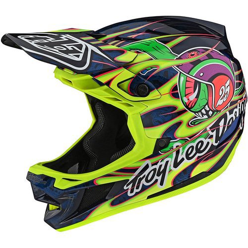 Troy Lee Designs D4 Eyeball Composite Helmet 2020 - Fluo-Gelb