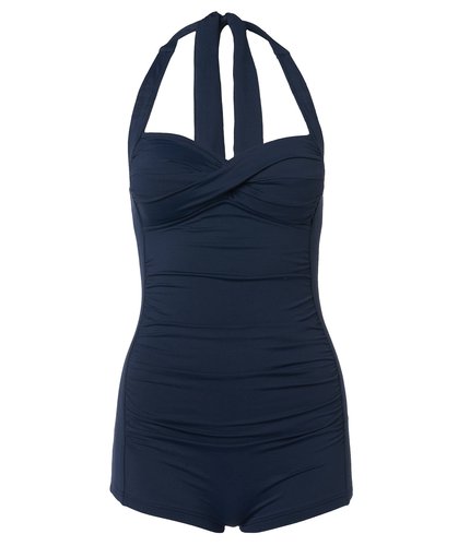 Seafolly Damen Badeanzug Boyleg Maillot indigo