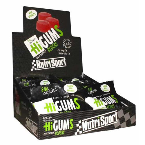Nutrisport Higums 20 Units Citriccolared Berries Energy Gummies Box Schwarz