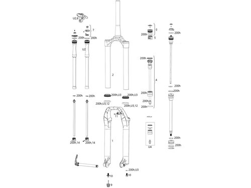 RockShox Ersatzteile Pike RCT3/RCT/RC (B1-B2 / 2018-2019)