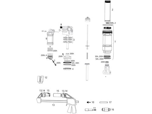 RockShox Ersatzteile Super Deluxe Thru Shaft (C1 / 2021)