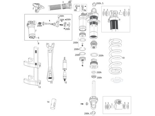 RockShox Ersatzteile Super Deluxe Coil (A1-A2 / 2018-2020)