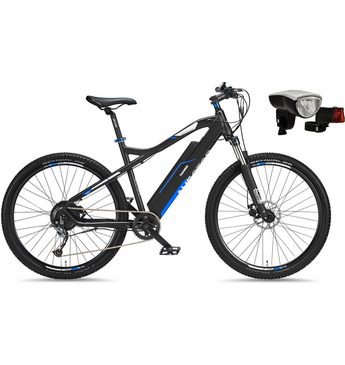 Telefunken E-Bike »Aufsteiger M920«, 9 Gang Shimano Acera Schaltwerk, Kettenschaltung, Heckmotor 250 W, (mit Beleuchtungsset)