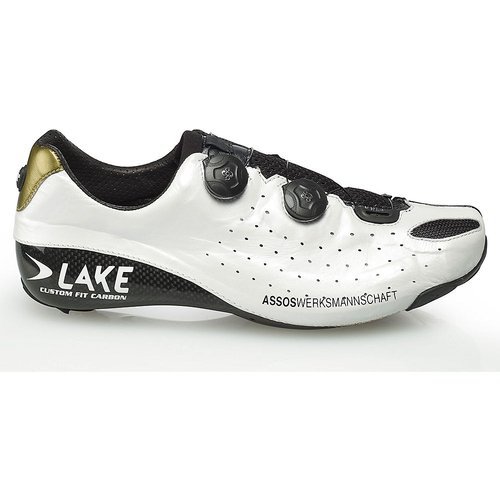 Assos G1 Road Cycling Shoe SS21 - Black-White-Gold  - EU 45.5
