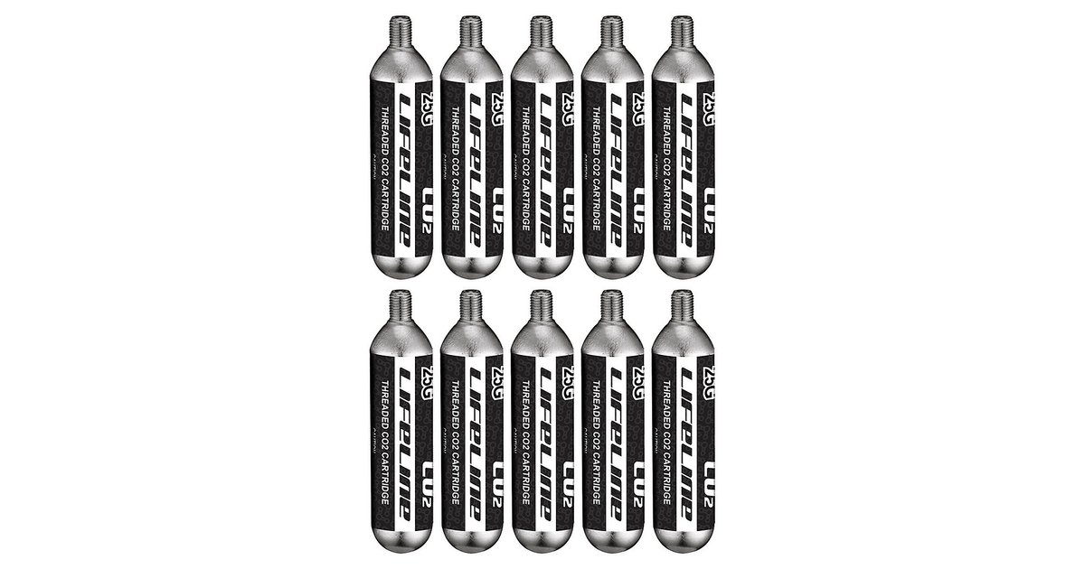 LifeLine CO2 Tyre Inflator Cartridge 25g x 10 Silber