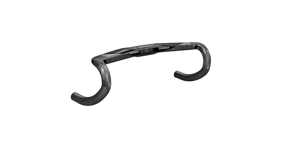 Vision TriMax Carbon Aero Compact Road Bar CarbonSchwarz} 38cm}