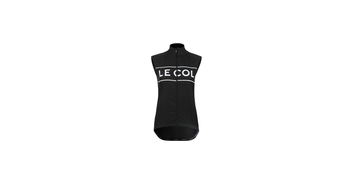LE COL Womens Sport Logo Gilet AW21 Schwarz