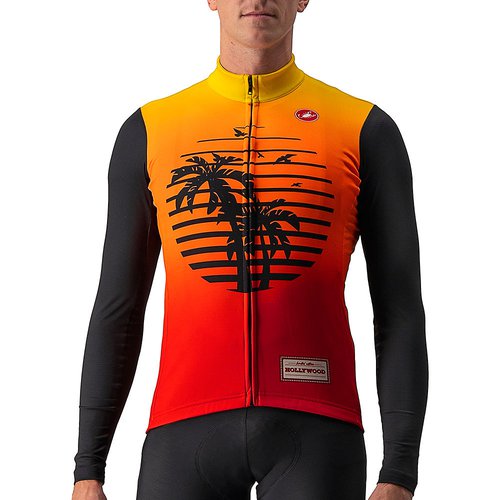 Castelli Hollywood Long Sleeve Cycling Jersey - Hollywood Sunset}  - M}