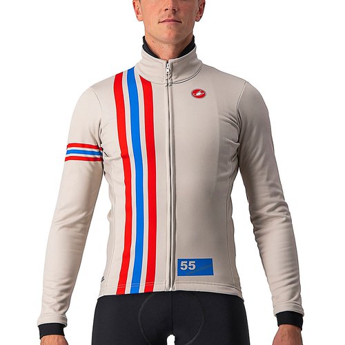 Castelli Hollywood Windstopper Cycling Jacket - Cannonball Off White}  - XL}