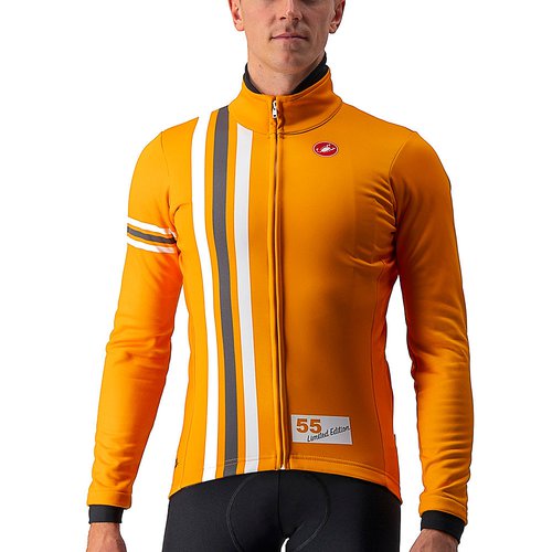 Castelli Hollywood Windstopper Cycling Jacket - Cannonball Vintage Orange}  - S}