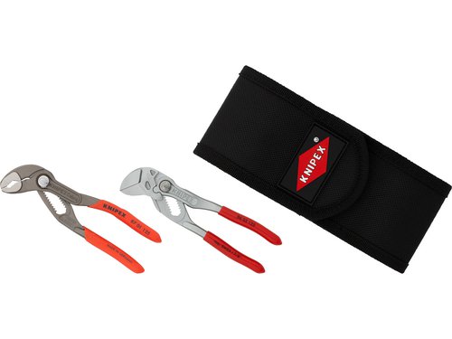 Knipex Zangenset Cobra und Mini-Zangenschlüssel in Werkzeuggürteltasche
