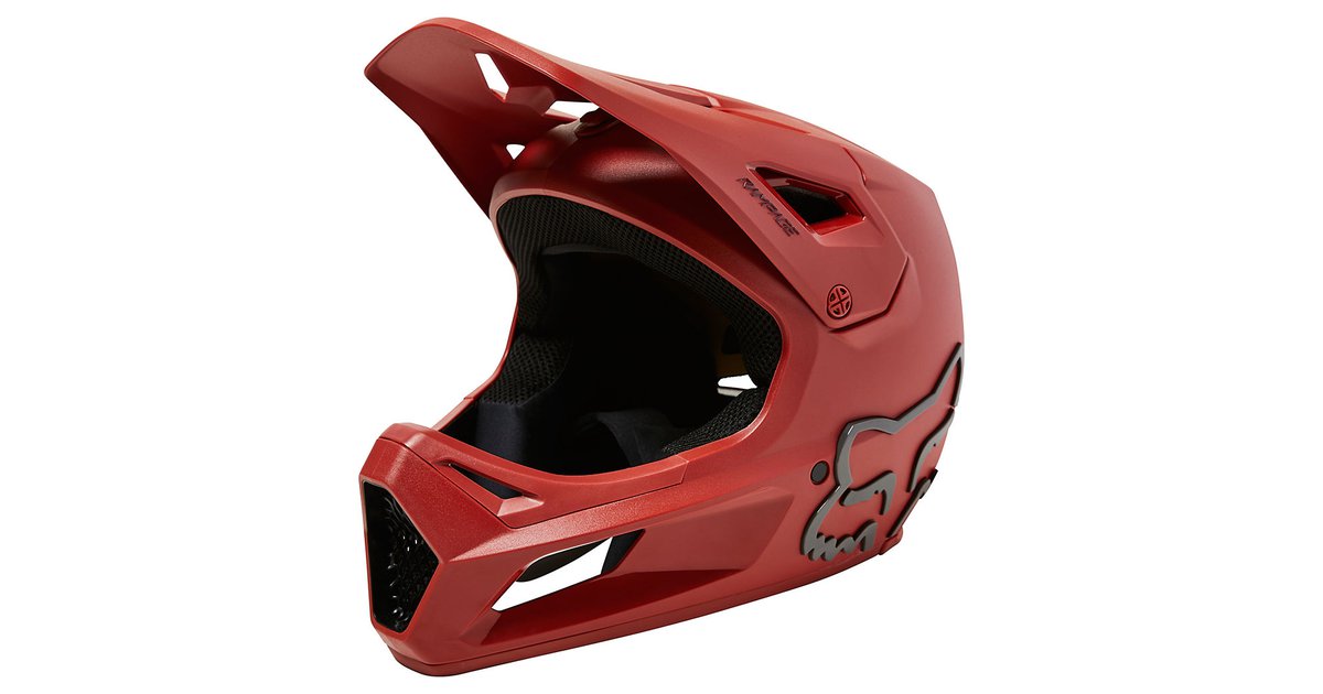 FOX Youth Rampage MTB Helmet SS22 - Rot} - L}