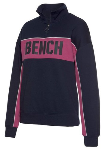 Bench. Sweatshirt im Color-Blocking Design mit Logoprint, Loungeanzug
