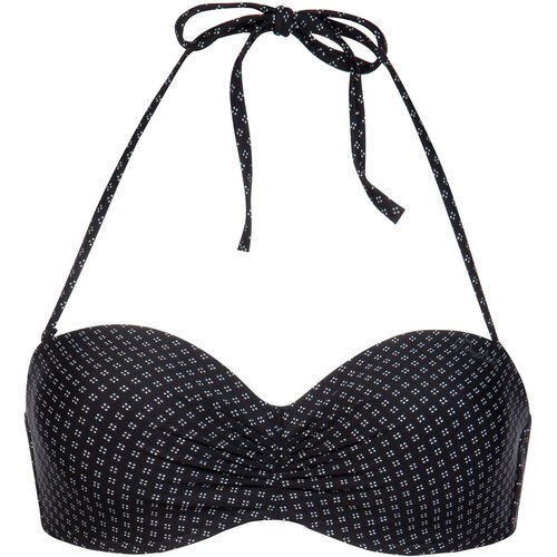 Protest Protest Bikini-Top "Mighty", Bandeau, -Cup, abnehmbare Träger, Bügel, für Damen, schwarz/weiß, 36