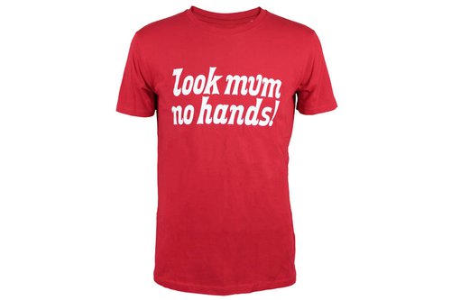 Look Mum No Hands! T-Shirt - rotweiß