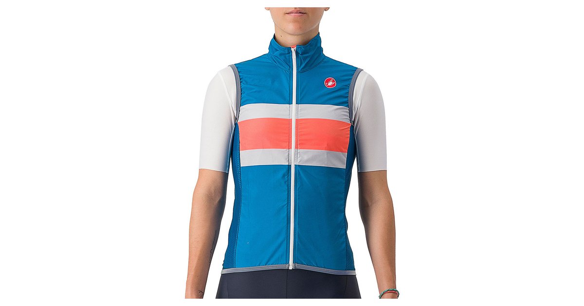 Castelli Women's Velocissima Pro Light Vest MarineBluePinkWhite} S}