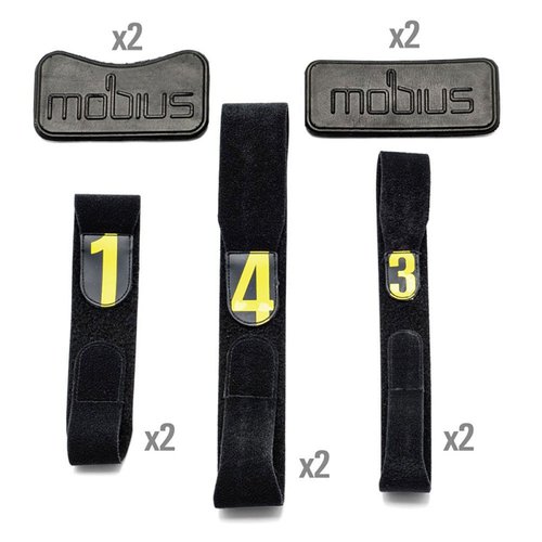 Mobius X8 Knee Brace Strap Replacement Kit Schwarz L