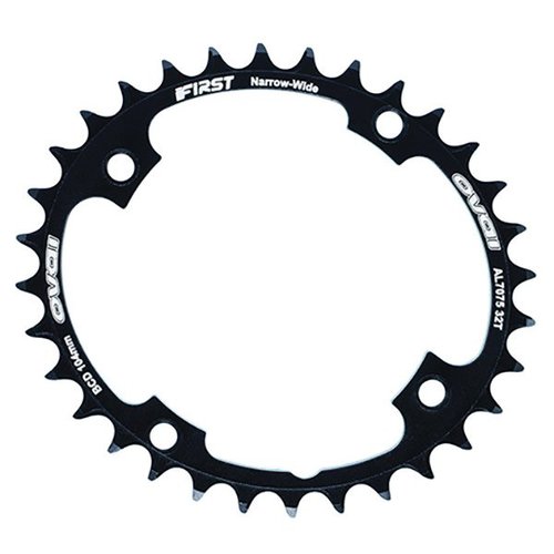 First Oval 4 Bolts Fitting 104 Bcd Chainring Schwarz 32t