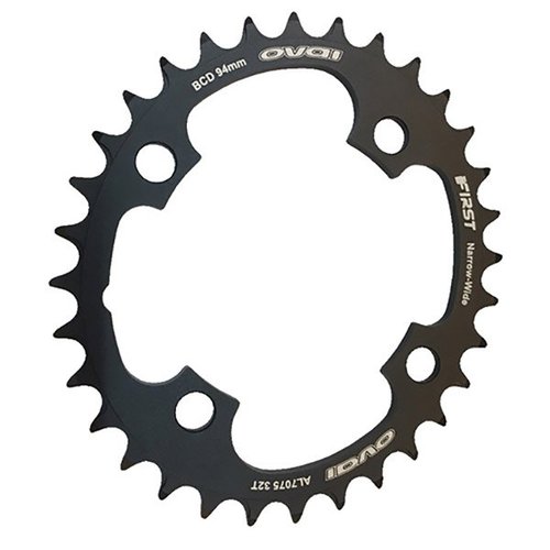 First Oval 4 Bolts Fitting 94 Bcd Chainring Schwarz 32t