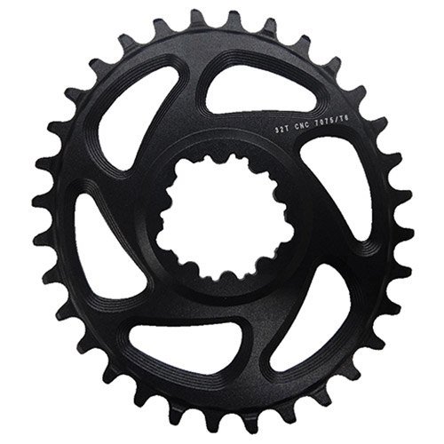 First Direct Mount Oval 6 Mm Offset Chainring Schwarz 32t