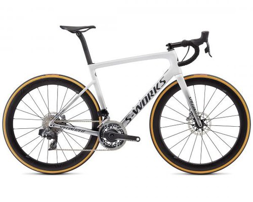 Specialized S-Works Tarmac SL6 Disc eTap AXS - Carbon Rennrad 2020 | gloss metallic white silver-lit