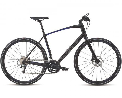 Specialized Sirrus Elite - Carbon Fitness Bike | tarmac black-rocket red-acid blue fade-charcoal ref