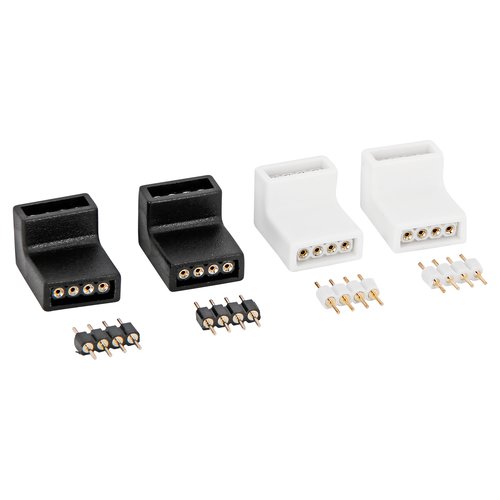 Paulmann Edge-Connectoren 'YourLED' schwarz/weiß 4er-Pack