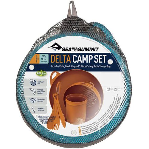 Sea To Summit Camping Zubehör Delta Camp Set (Bowl, Plate, Mug, Cutlery) Pacific Blue