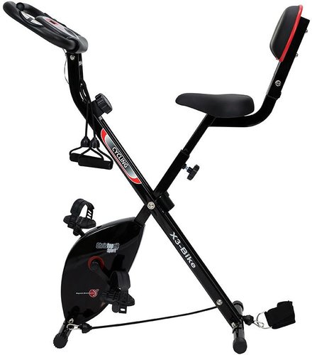christopeit sport Heimtrainer Christopeit X 3 Bike, Klappheimtrainer mit Arm- Bein Seilzug System
