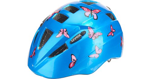 Uvex Fahrradhelm kid 2 butterfly Gr. 46-52, blau/rosa