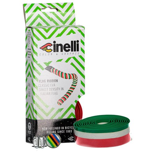 Cinelli Tape Cork Italian Flagcustom End Plugs Handlebar Tape Mehrfarbig