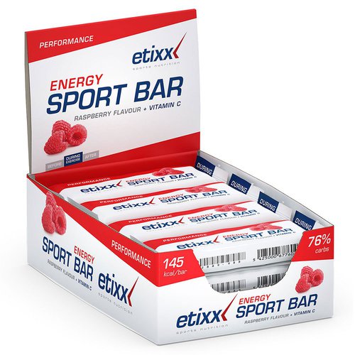 Etixx Sport 12 Units Red Fruits Energy Bars Box Weiß