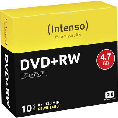 Intenso 4211632 DVD+RW Rohling 4.7 GB 10 St. Slimcase Wiederbeschreibbar