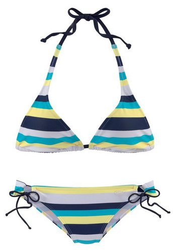VENICE BEACH Triangel-Bikini mit Blockstreifen