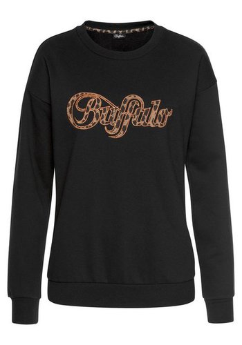 Buffalo Sweatshirt mit Logo Applikation im Brustbereich, Loungeanzug