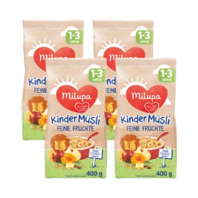 milupa Kindermüsli Früchte 4 x 400 g ab dem 1. Jahr