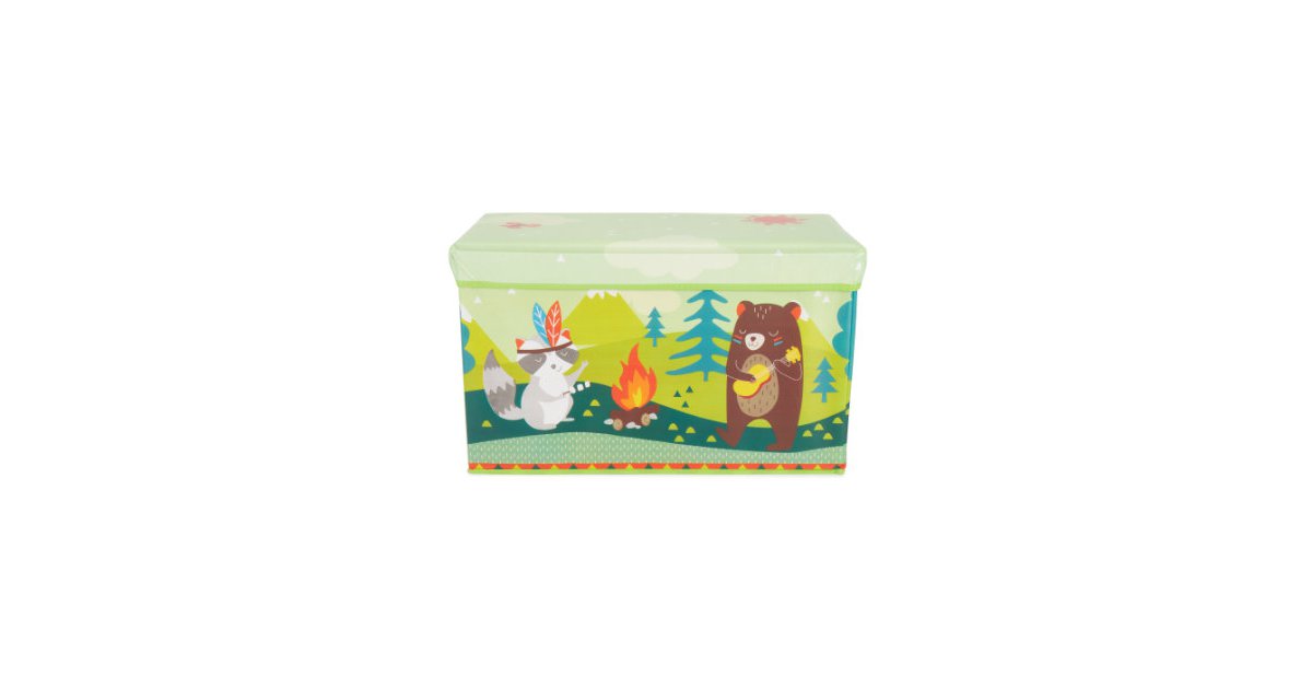 Bieco Pop Up Staubox Elefant - Blaue Spielzeugbox Für Kinderzimmer 45x45x45 Cm
