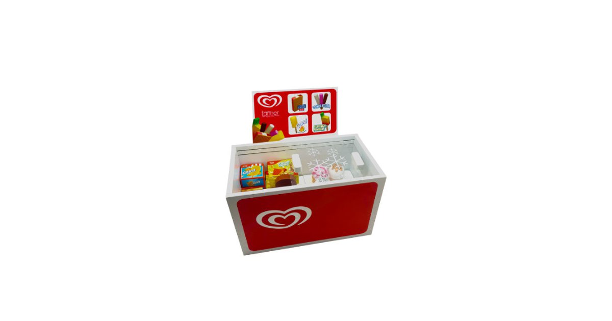 Set Gioco Bastoncini Di Pesce Iglo In Scatola Metallo - Accessori Per Negozio O Cucina Giocattolo, Design Realistico