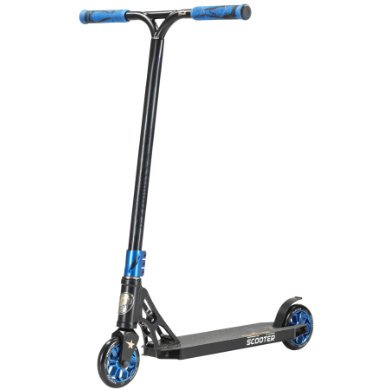 bikestar STAR-SCOOTER® Freestyle Aluminium Jump Stunt Scooter / 120mm Räder / Schwarz Blau